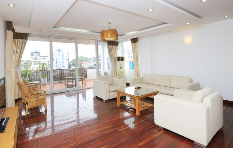 Spacious Two Bedroom Apartment For Rent in Truc Bach Area, Ba Dinh, Big Balcony