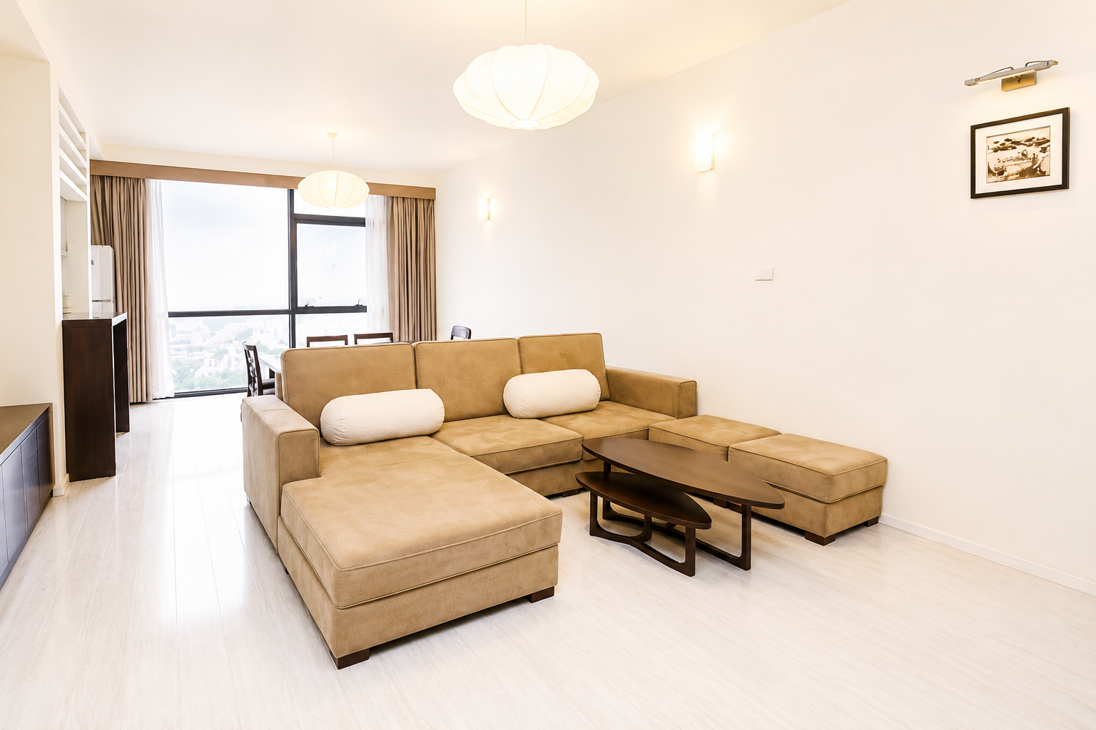 Super Bright 2 BR Apartment for rent in To Ngoc Van Str Tay Ho, Magnificent View
