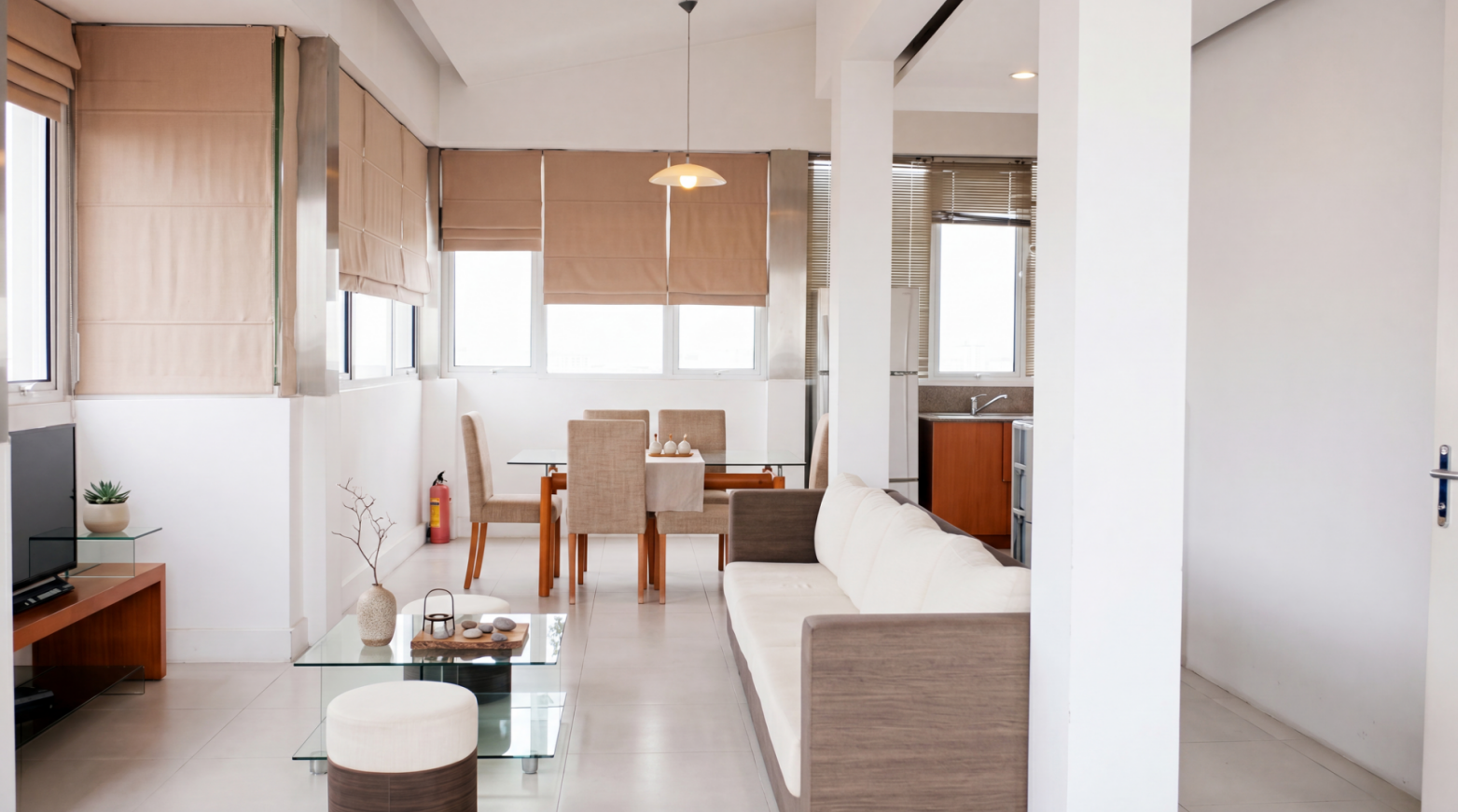 Super Bright Two Bedroom Duplex Apartment Rental in Truc Bach Area, Ba Dinh