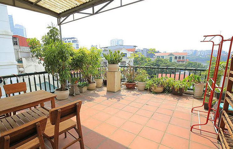 Terrace Lake View 02 bedrooms apartment rent in Truc bach area Hanoi