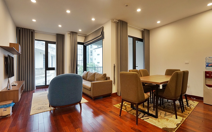 Title: Spacious 2-Bedroom, 2-Bathroom Apartment with Balcony for Rent in To Ngoc Van, Quang An – 95m²