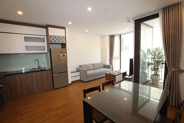Two bedroom  Serviced apartment Rental in Tay Ho, Convenient size, Balcony
