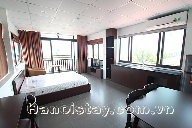 Very Bright Serviced Apartment Rental in Phan Ke Binh street, Ba Dinh