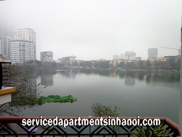 Very Nice Lake view Two bedroom Apartment Rental in Kim Ma str, Ba Dinh