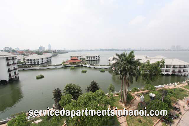 Lake View 02 BR Apartment for rent in Tu Hoa street, Tay Ho, Nice furniture