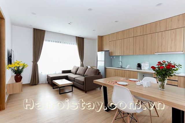 Very Nice Serviced Apartment Rental in Hoang Quoc Viet street, Hanoi